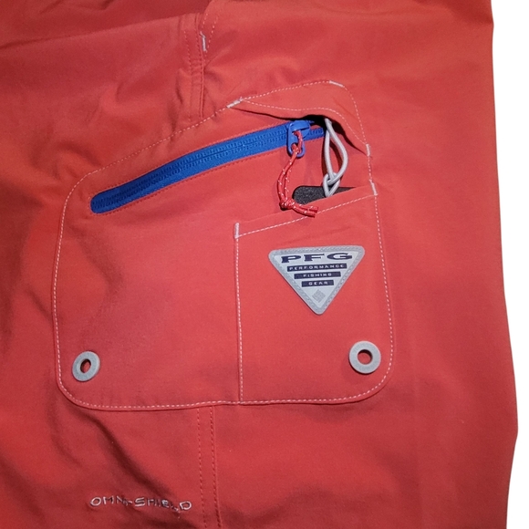 Columbia PFG Omni-Shield Cargo Shorts Coral Fishing Hiking 10" INS Mens Size 34 - Picture 5 of 10